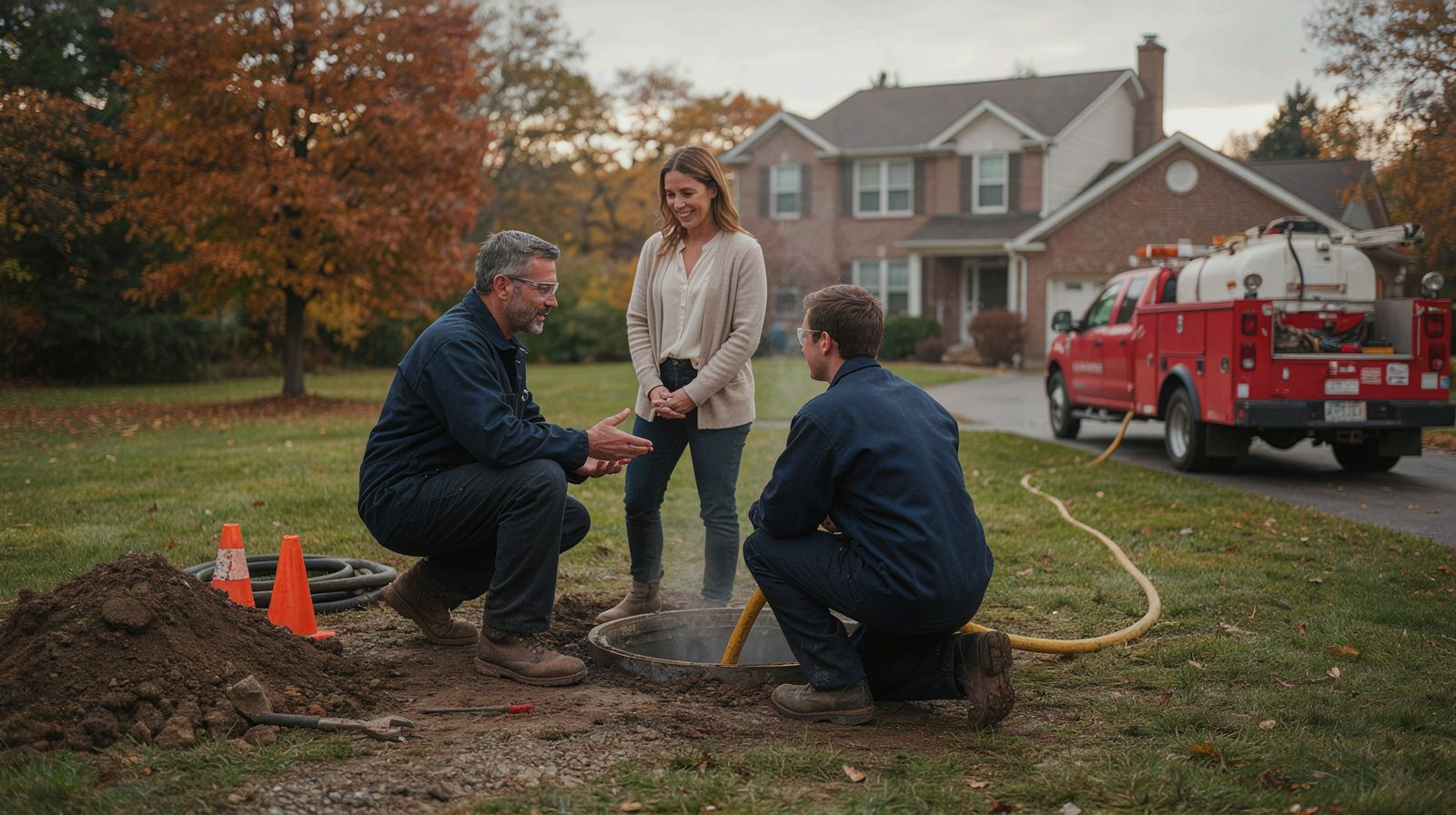 servicing a septic tank